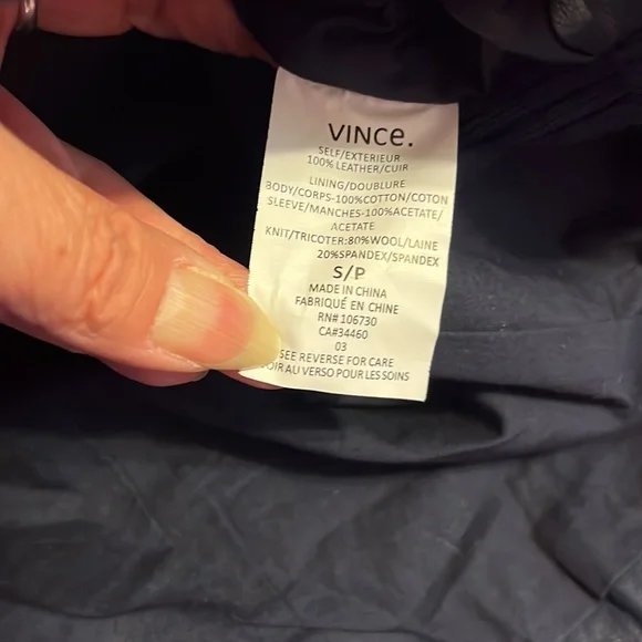 Vince Lambskin Leather Scuba Draped Moto Jacket - Picture 15 of 16